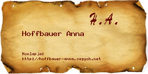 Hoffbauer Anna névjegykártya